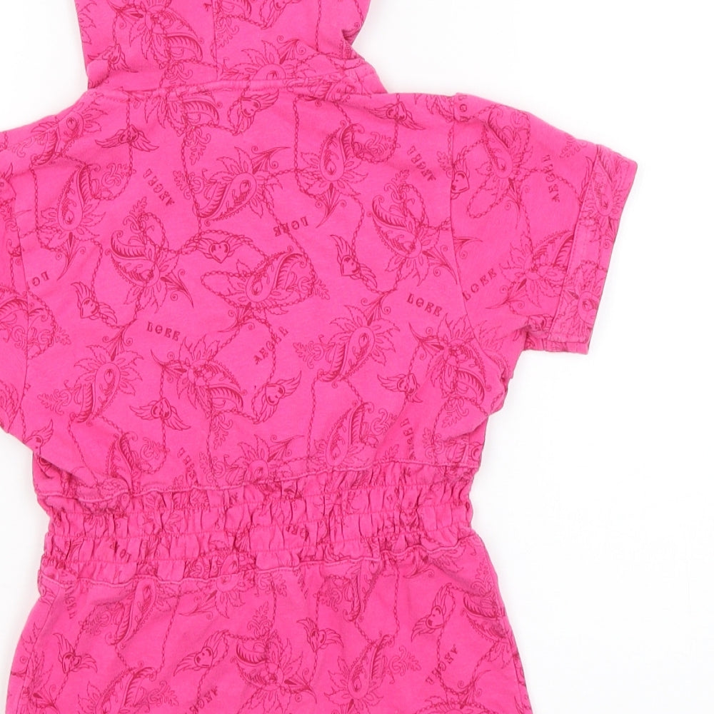 Me Too Girls Pink Paisley Full Zip Hoodie Size 6 Years
