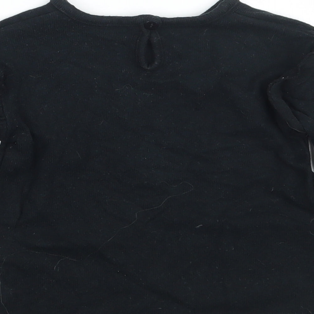 George Boys Black Basic T-Shirt Size 9-12 Months