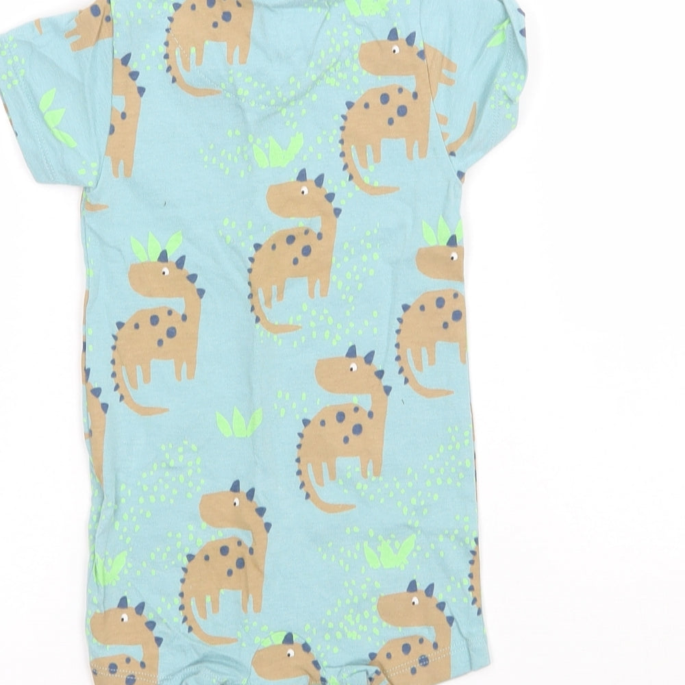 Marks & Spencer Boys Green Floral Babygrow One-Piece Size 0-3 Months