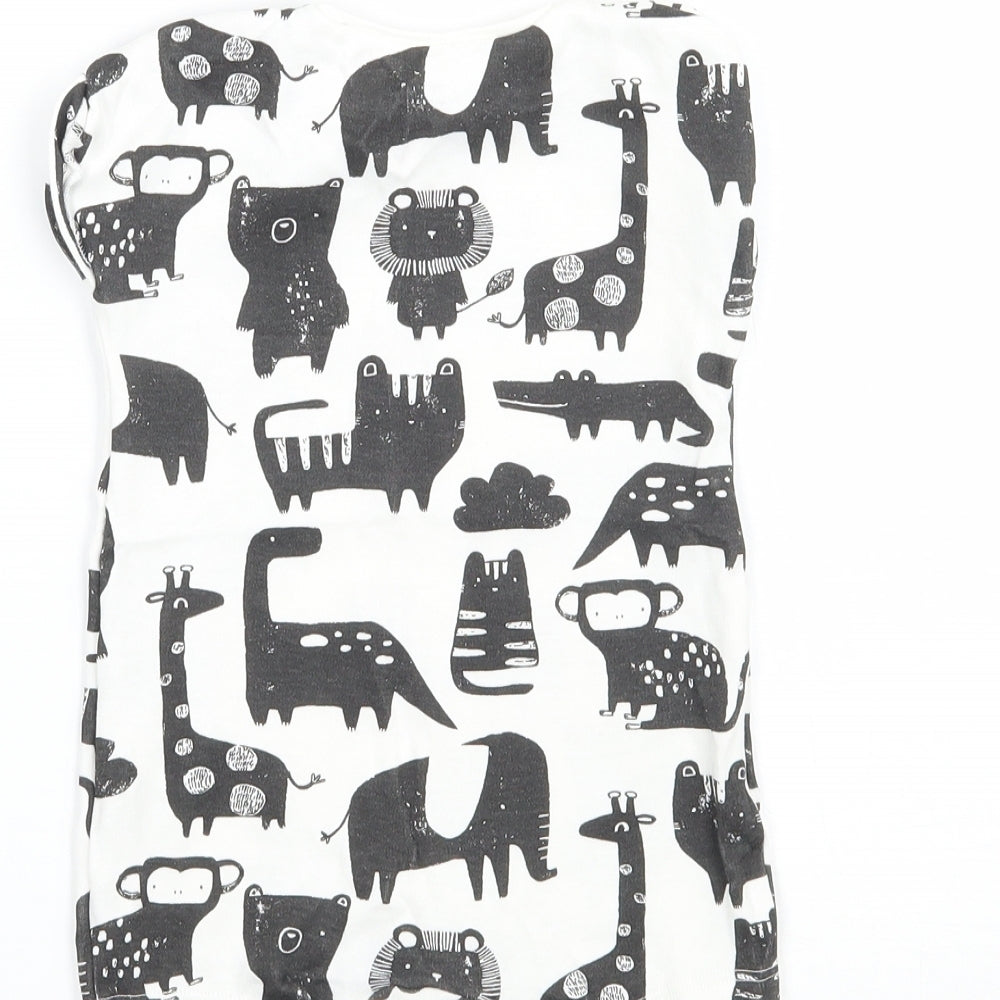 Next Baby White Geometric Babygrow One-Piece Size 0-3 Months
