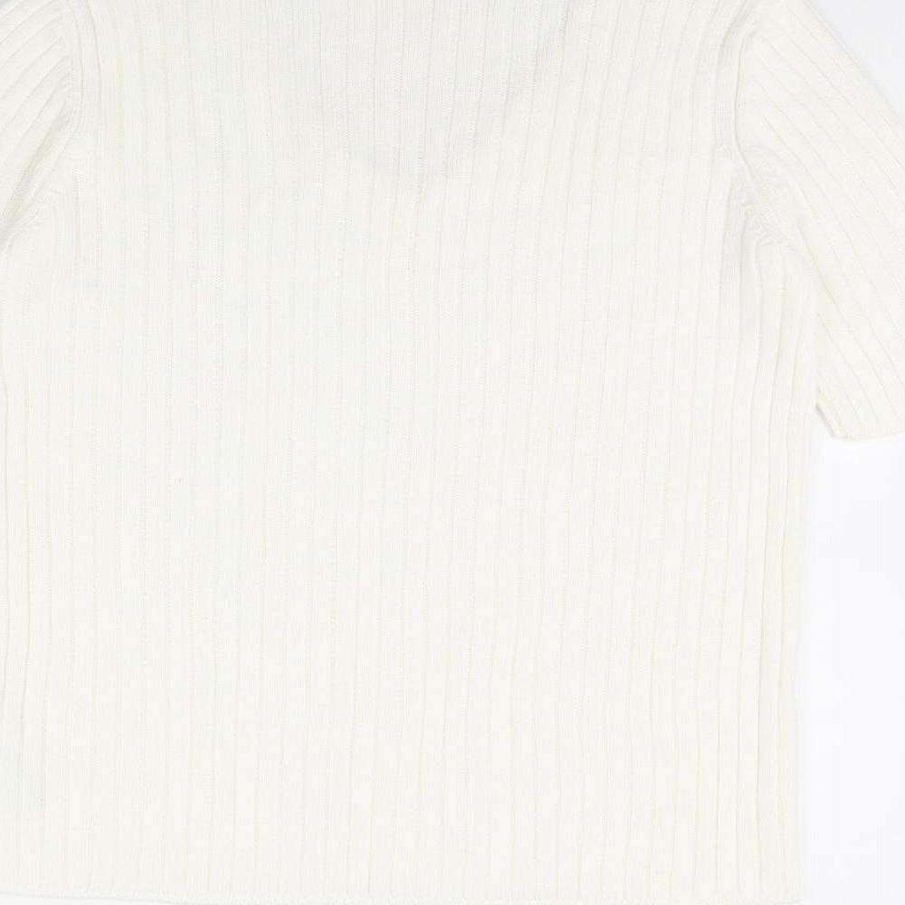 DELMOD Womens Ivory Pullover Jumper Size 12