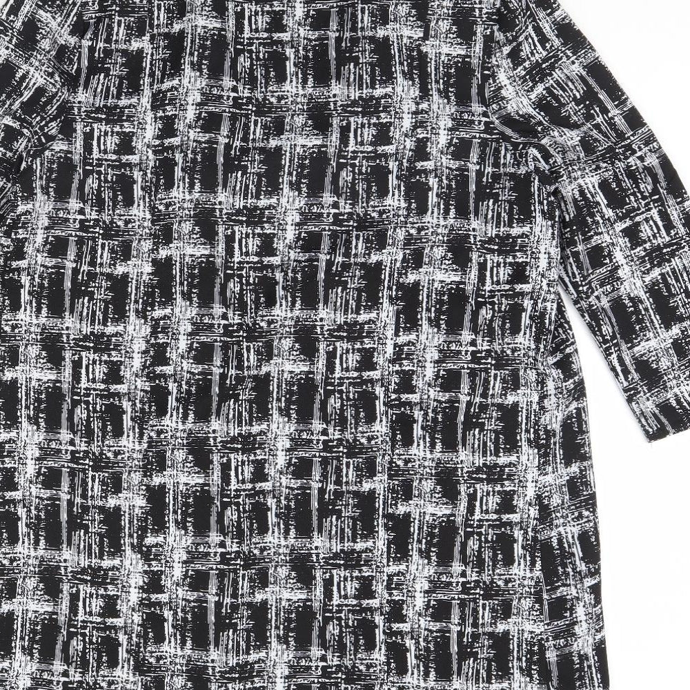 Blue Vanilla Womens Black Check Jacket Size M