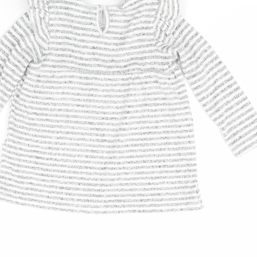 Primark Baby Grey Striped Basic Blouse Size 18-24 Months