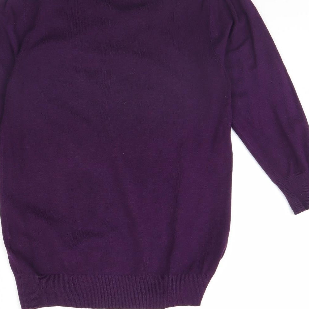 m&s Womens Purple Pullover Jumper Size 8