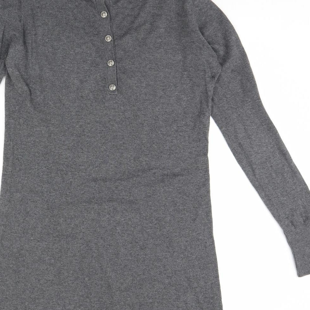 Oasis Womens Grey Jumper Dress Size S