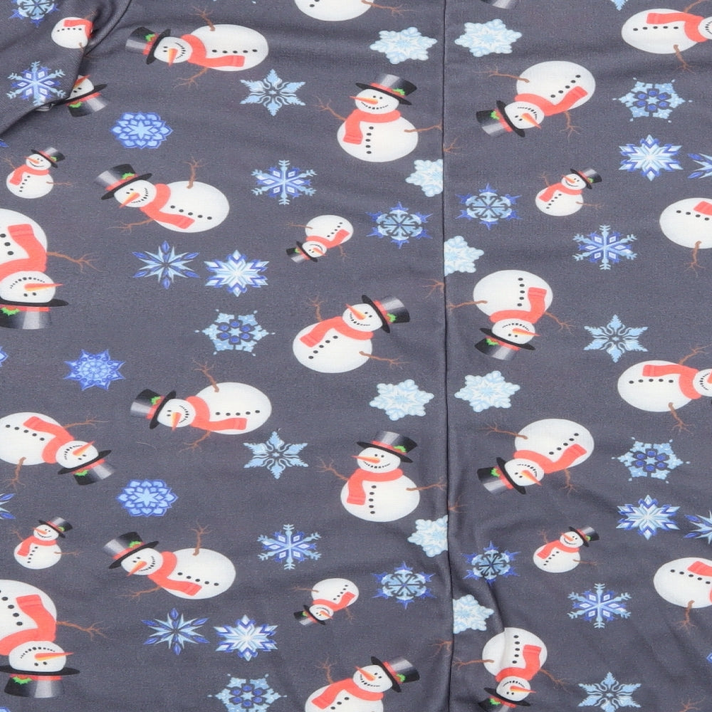 MissLook Womens Multicoloured Dress Size XL - Snowman Snowflake Print
