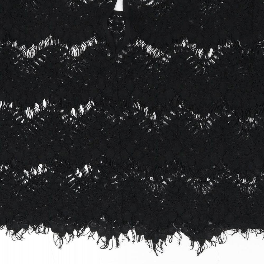 Oasis Womens Black Basic Blouse Size 12