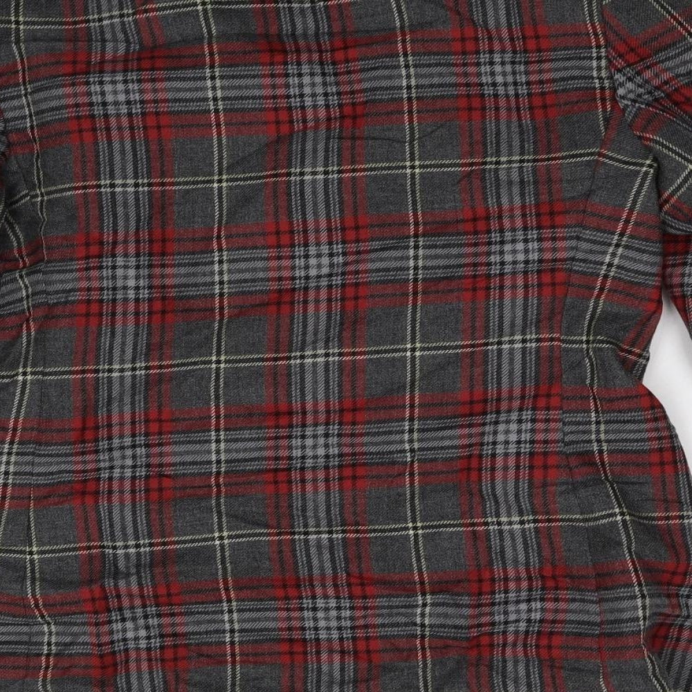 The Edinburgh Collection Womens Red Check Jacket Size 16