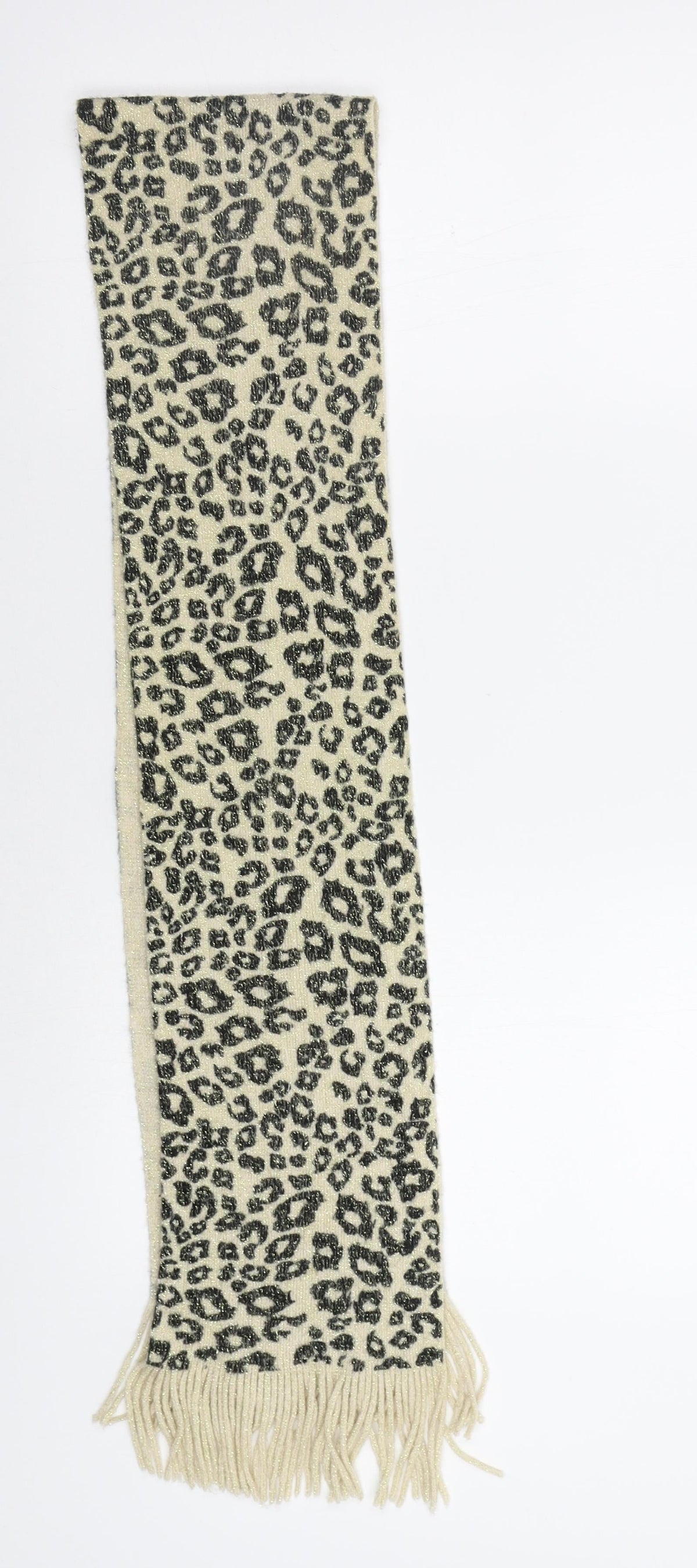 Preworn Girls Beige Animal Print Scarf Scarves & Wraps Size Regular