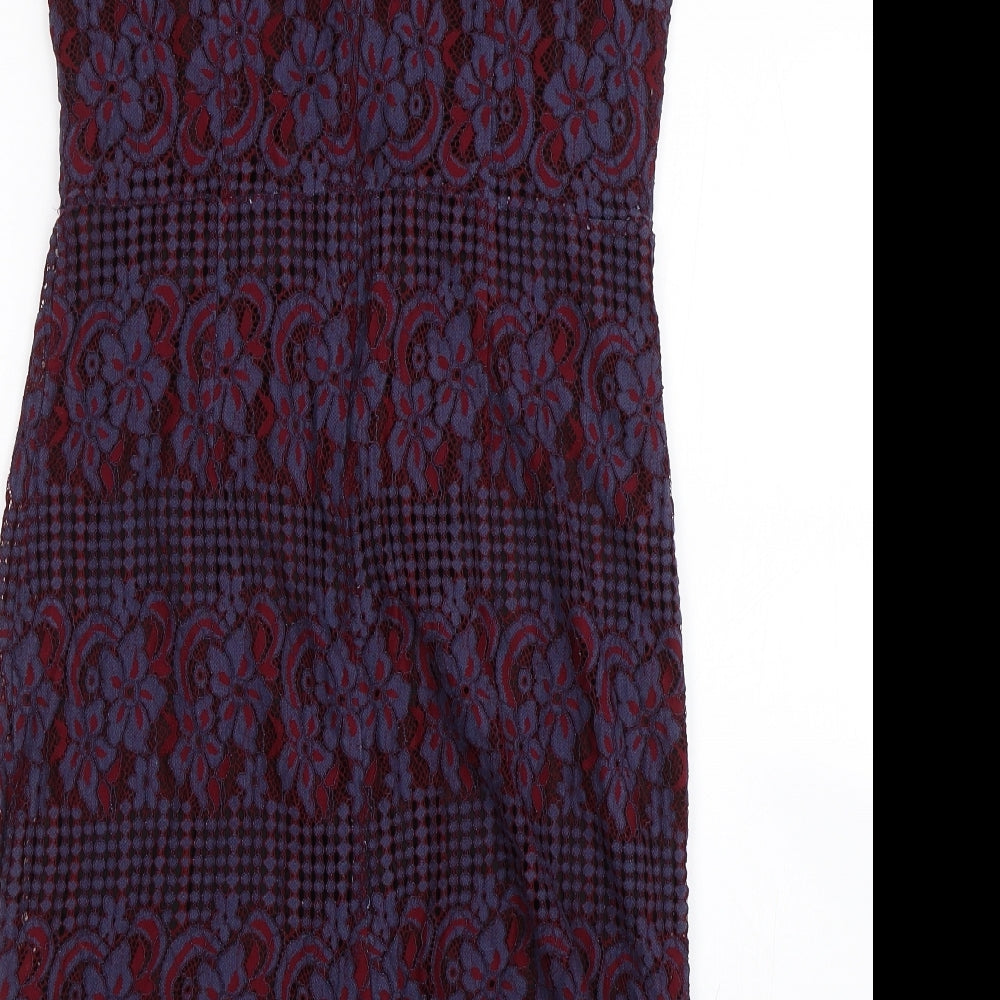 Wills Lifestyle Womens Blue Floral Shift Size M