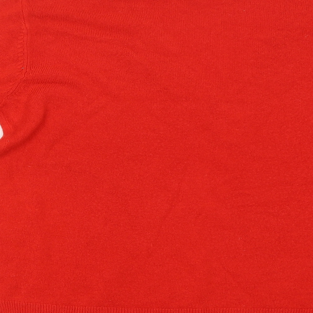 M&S Womens Red Pullover Jumper Size 12