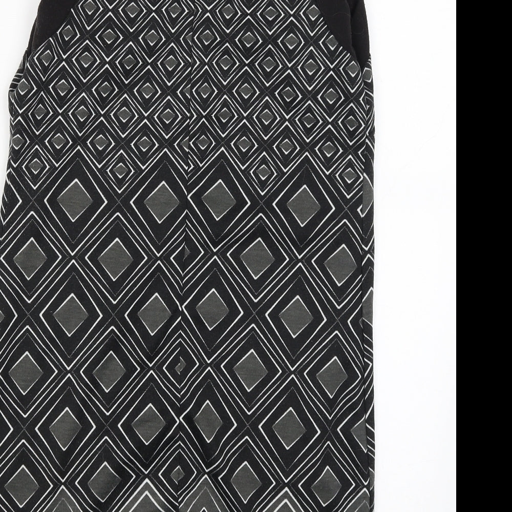 Mandi Womens Black Argyle/Diamond Tank Dress Size 12