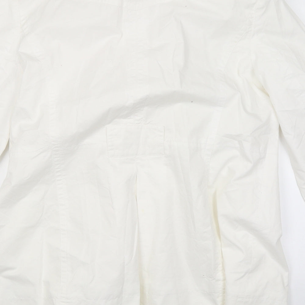 Evie Womens White Jacket Coat Size 14