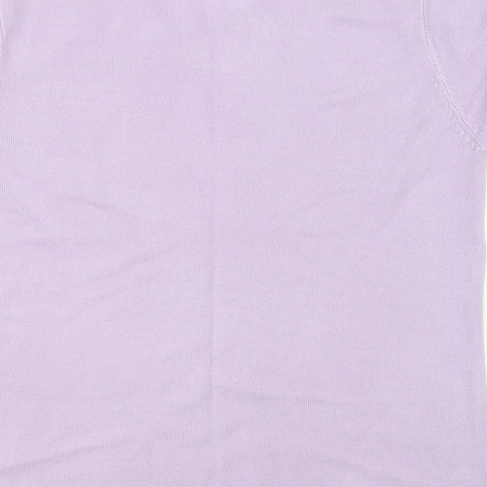 Fay Louise Womens Purple Basic Blouse Size L