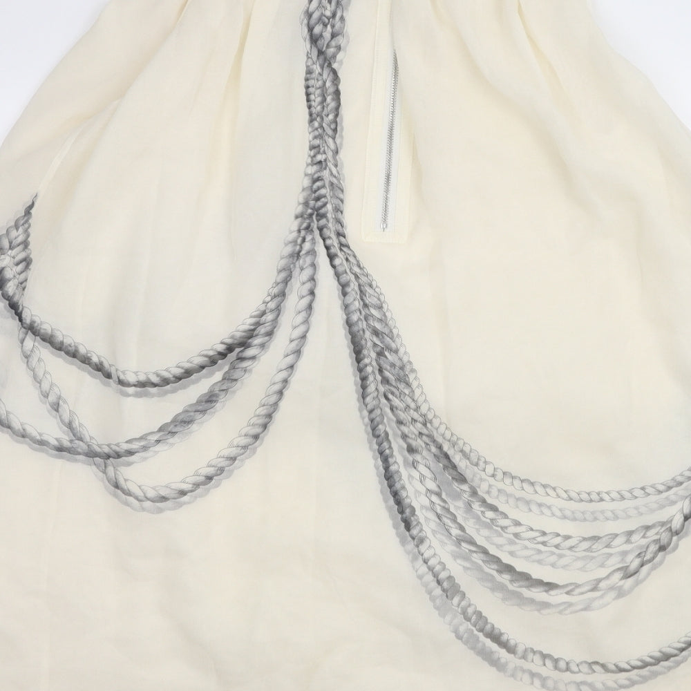 Adam Womens White Basic Blouse Size 6