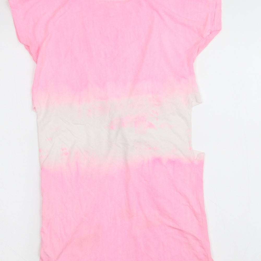Topshop Womens Pink Basic T-Shirt Size 6