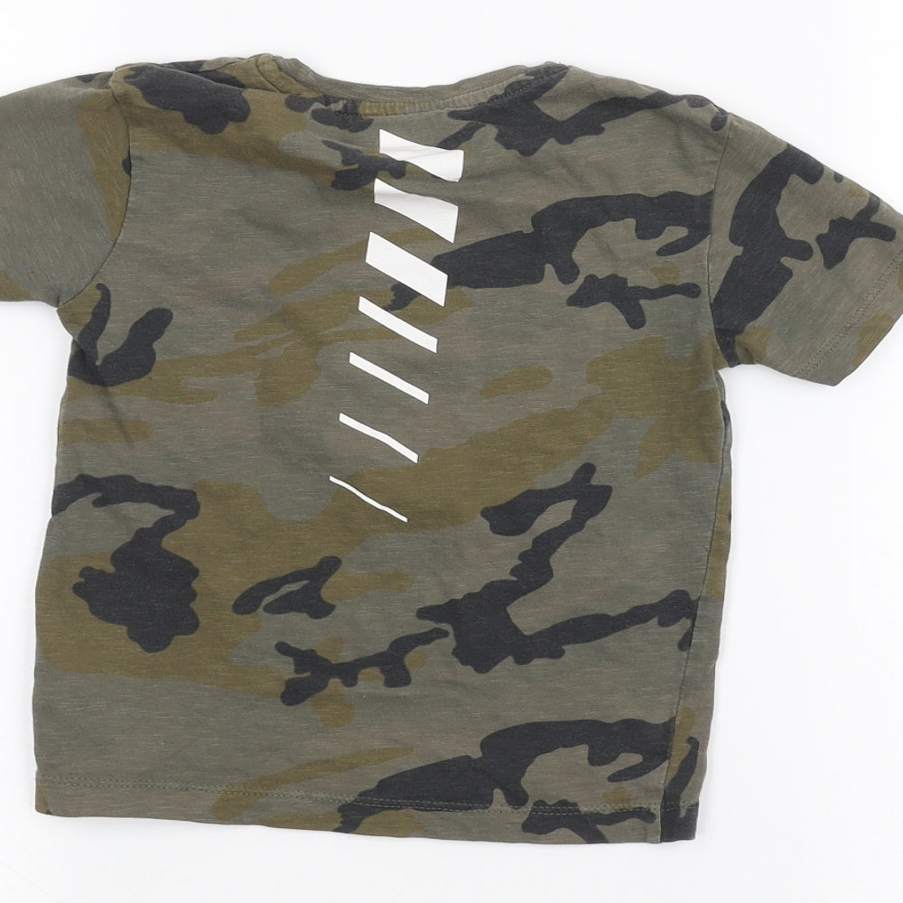 Next Boys Green Camouflage Basic T-Shirt Size 3 Years