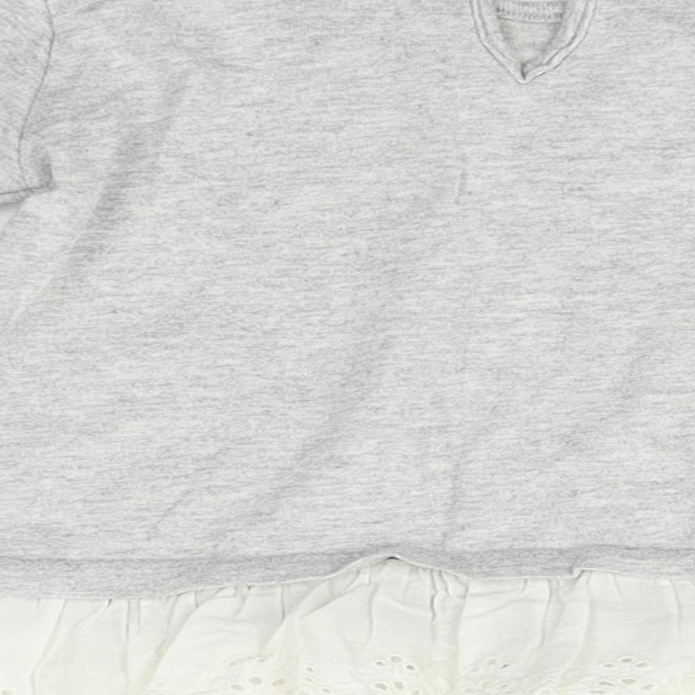 NEXT Girls Grey Basic Blouse Size 6-9 Months