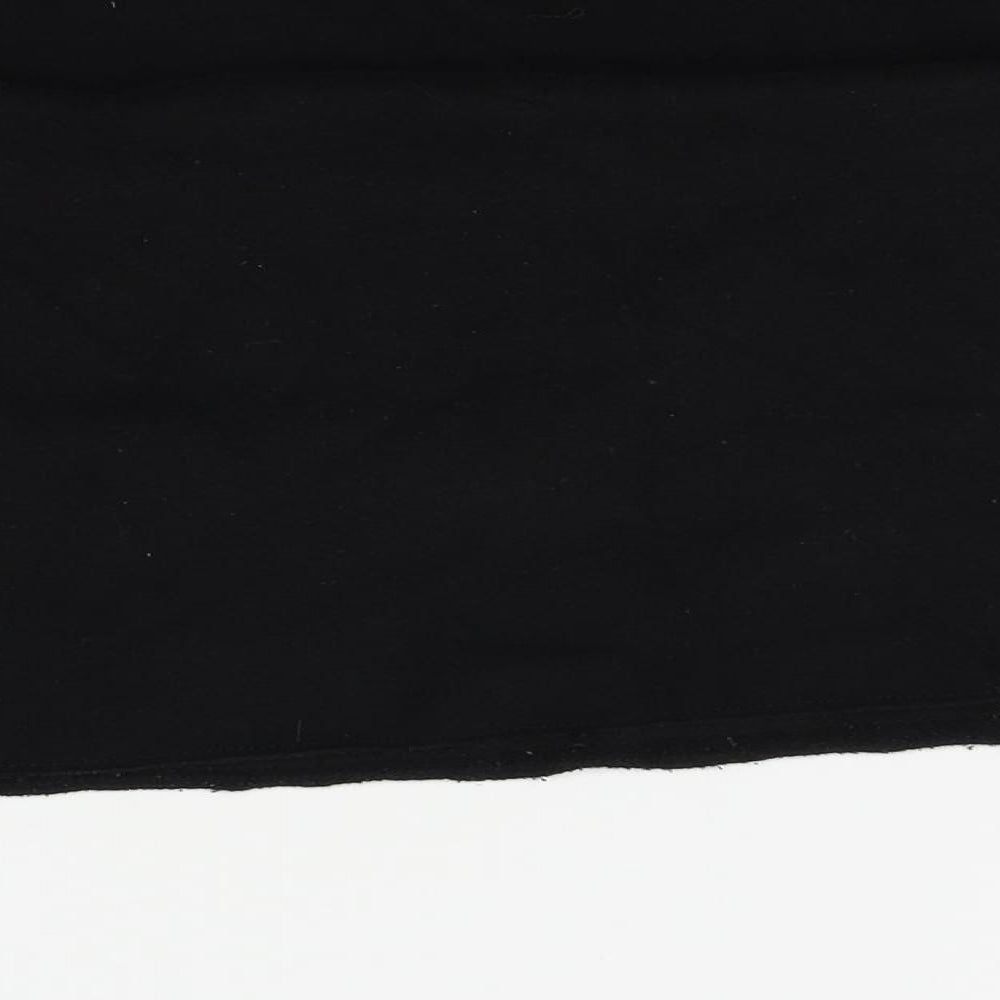 Preworn Girls Black Pullover Sweatshirt Size 10-11 Years - cropped, unicorns