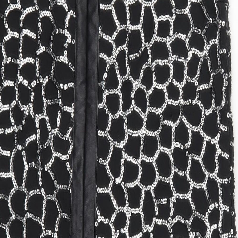 H&M Womens Black Geometric Mini Size XS
