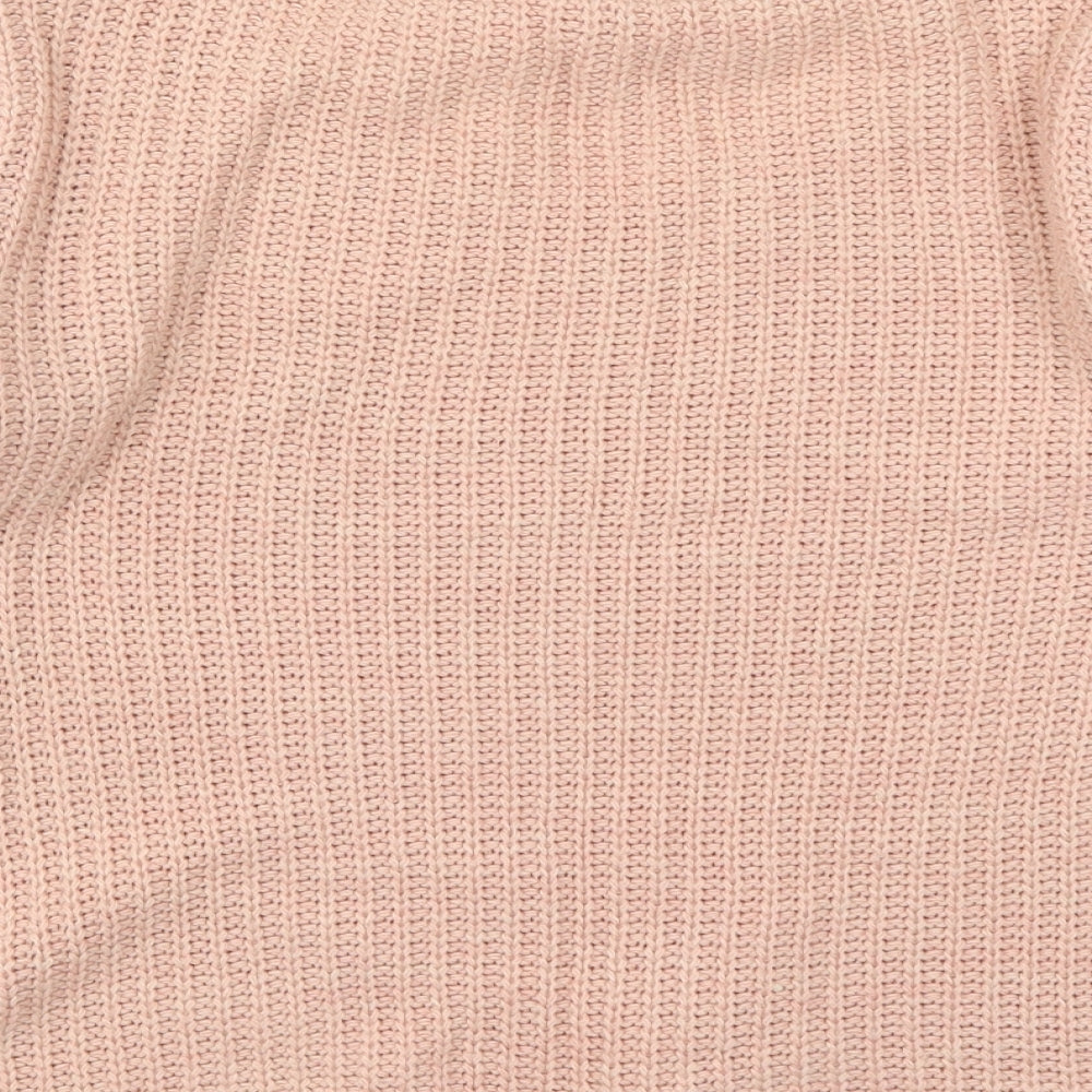 Aprcot Womens Pink Knit Pullover Jumper Size S