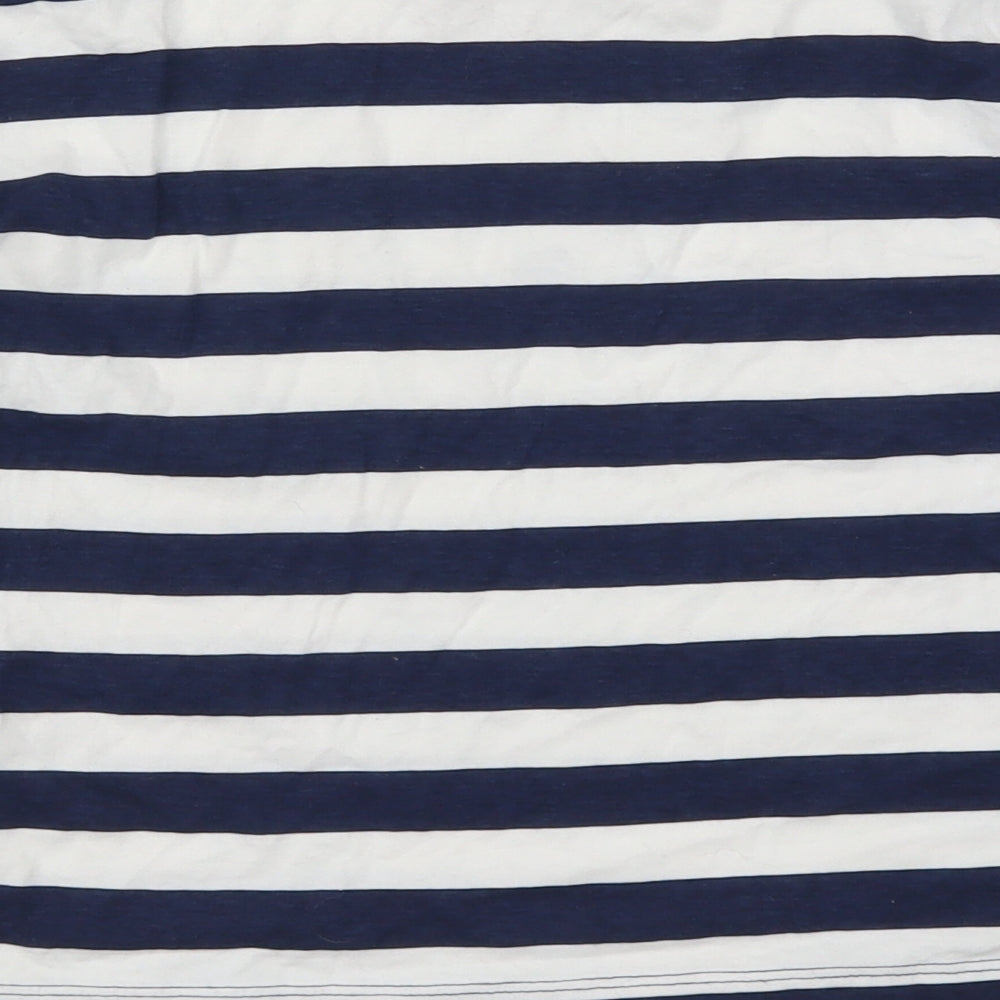 Topshop Womens Blue Striped Pullover Sweatshirt Size 8 - Williamsburg