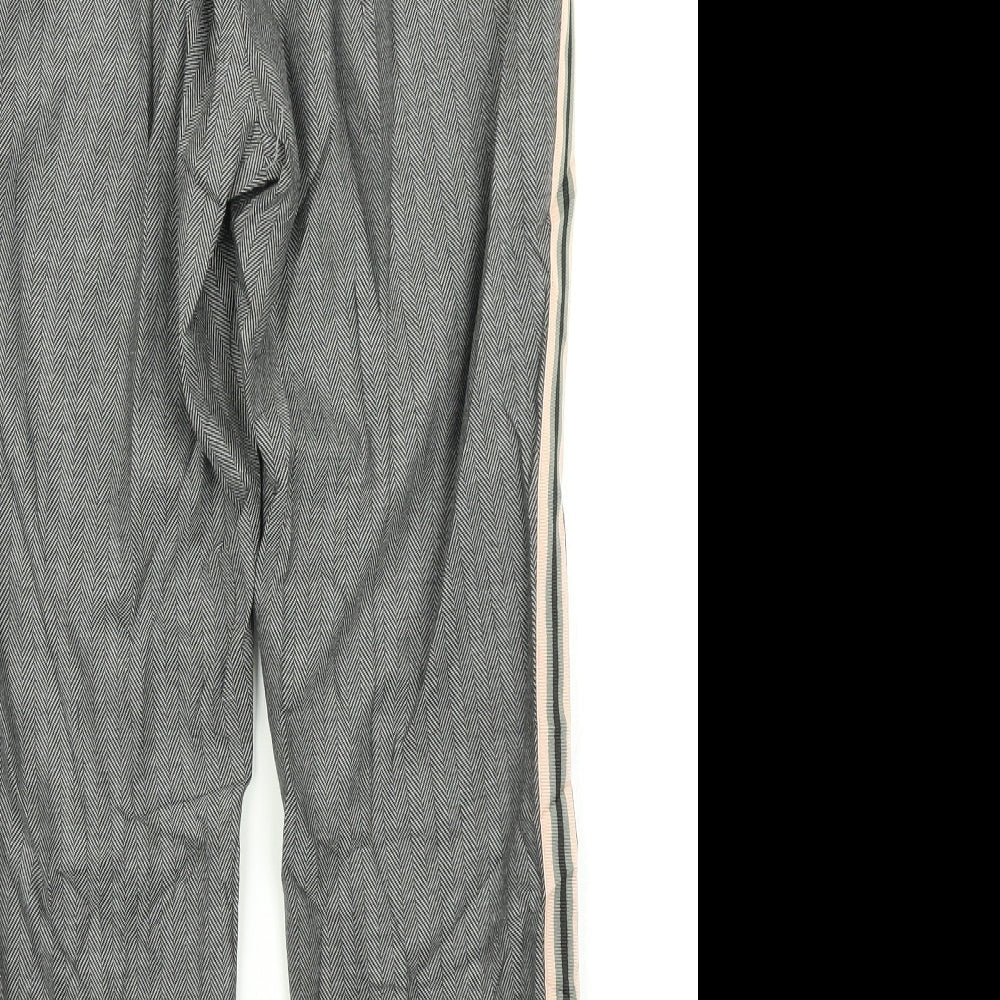 Marks & Spencer Collection Womens Black Houndstooth Dress Pants Trousers Size 12 L22 in