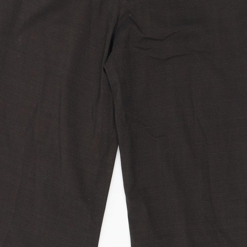 Next Womens Brown Trousers Size 12 L20 in