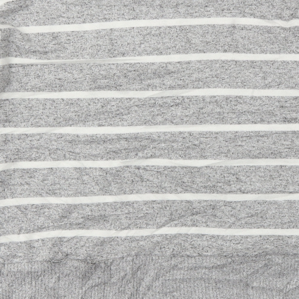 Marks & Spencer Womens Grey Striped Pullover Jumper Size 6
