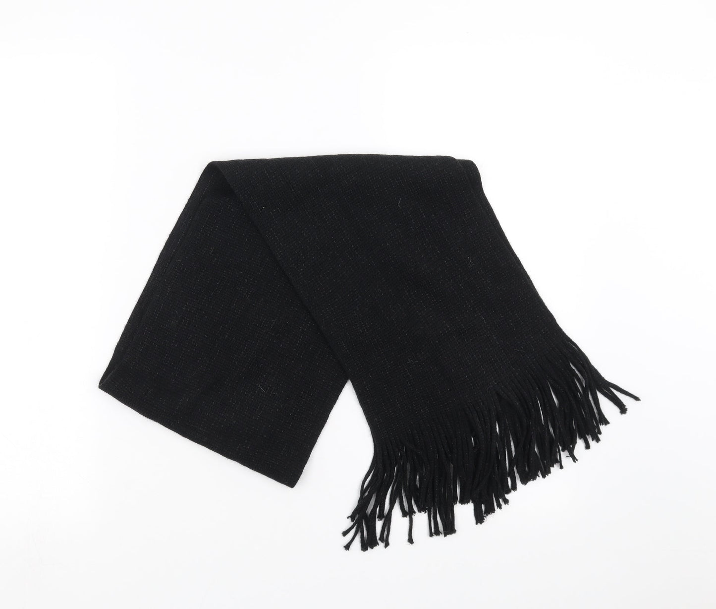 Preworn Womens Black Knit Scarf