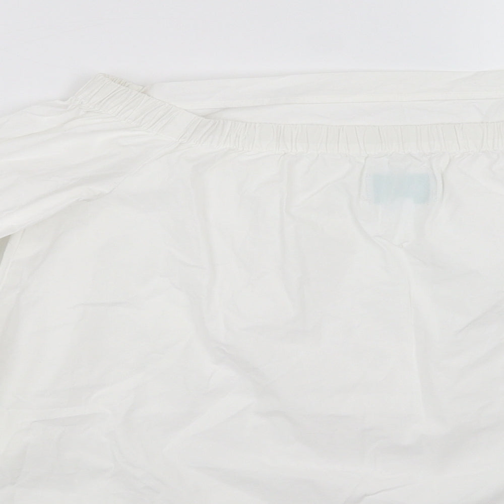 Jovonna Womens White Basic Blouse Size 10