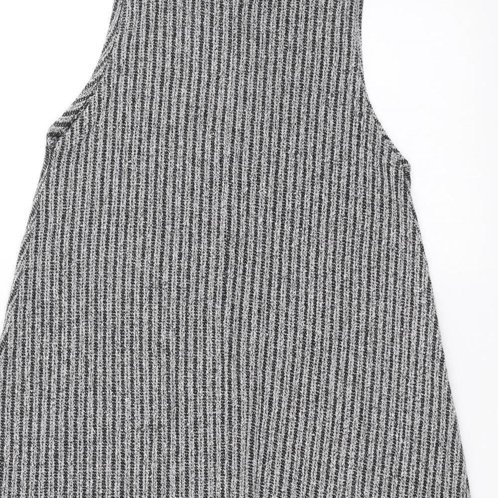 Primark Womens Grey Striped Knit Trapeze & Swing Size 12