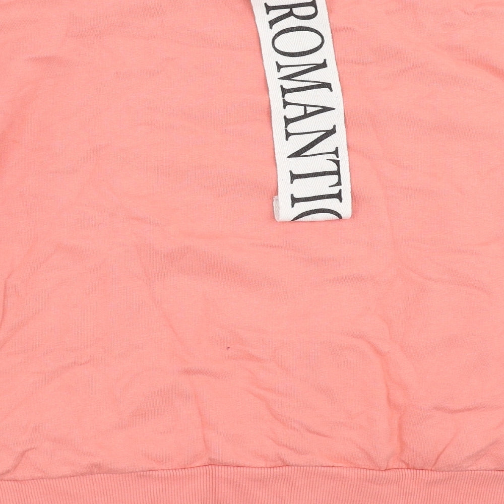 Topshop Womens Pink Pullover Sweatshirt Size 10