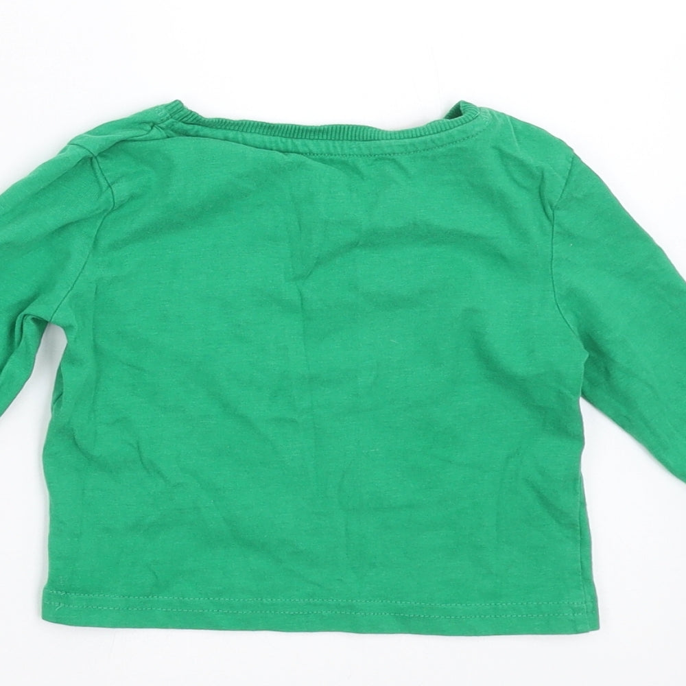 Lily&Dan Boys Green Basic T-Shirt Size 12-18 Months - mini elf