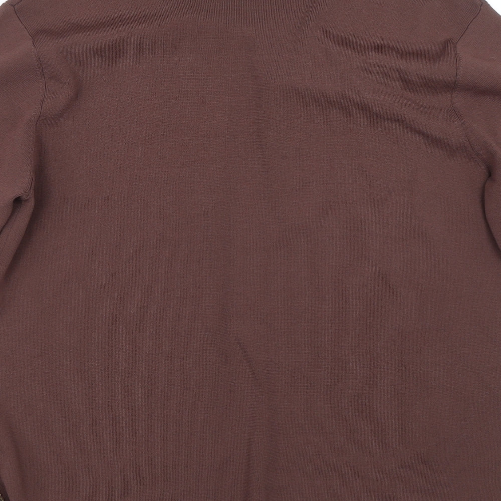 Casmaia Womens Brown Cardigan Jumper Size L