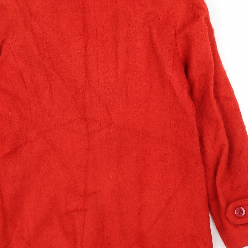 Preworn Womens Red Pea Coat Coat Size 16