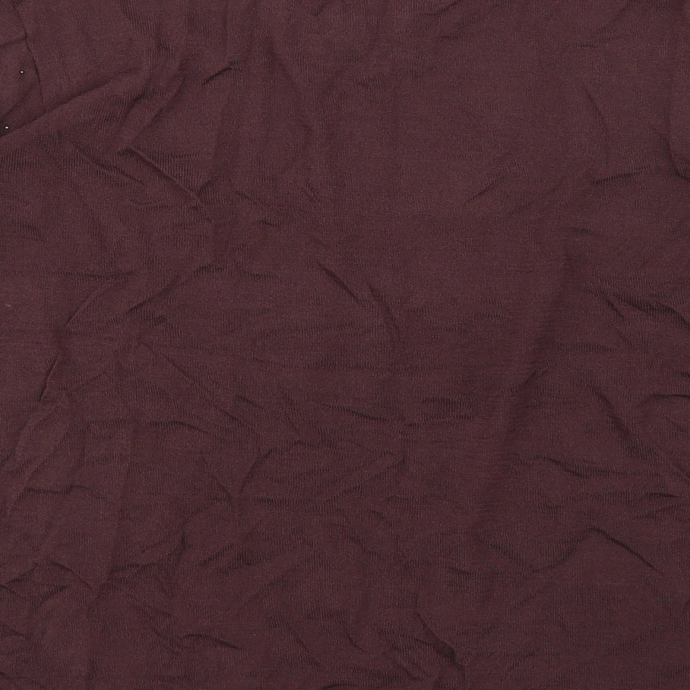 Saint Tropez Womens Brown Basic Blouse Size L