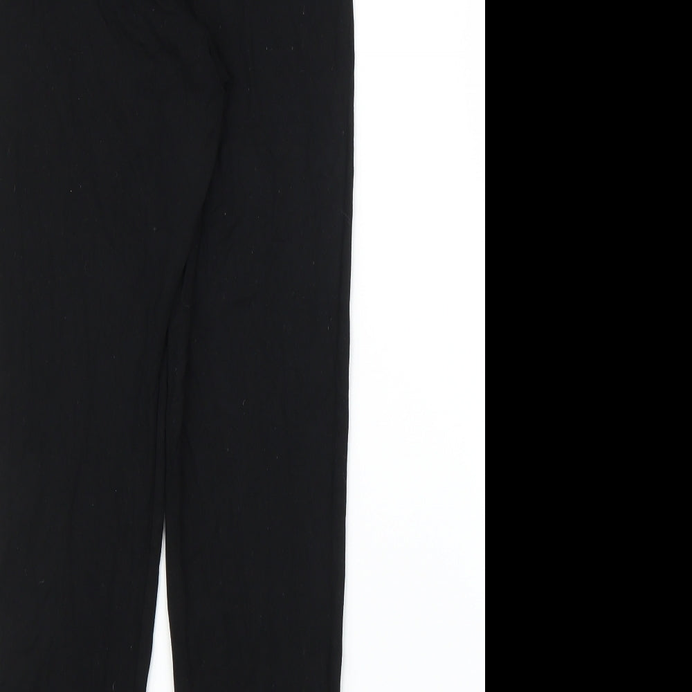 Pink Flame Womens Black Carrot Leggings Size L L23 in
