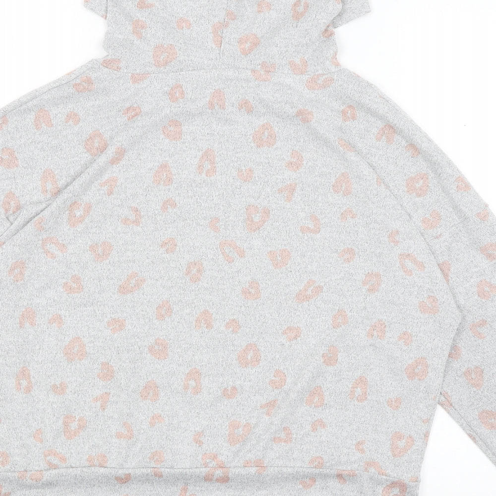 George Womens Grey Pullover Hoodie Size 6 - Hearts