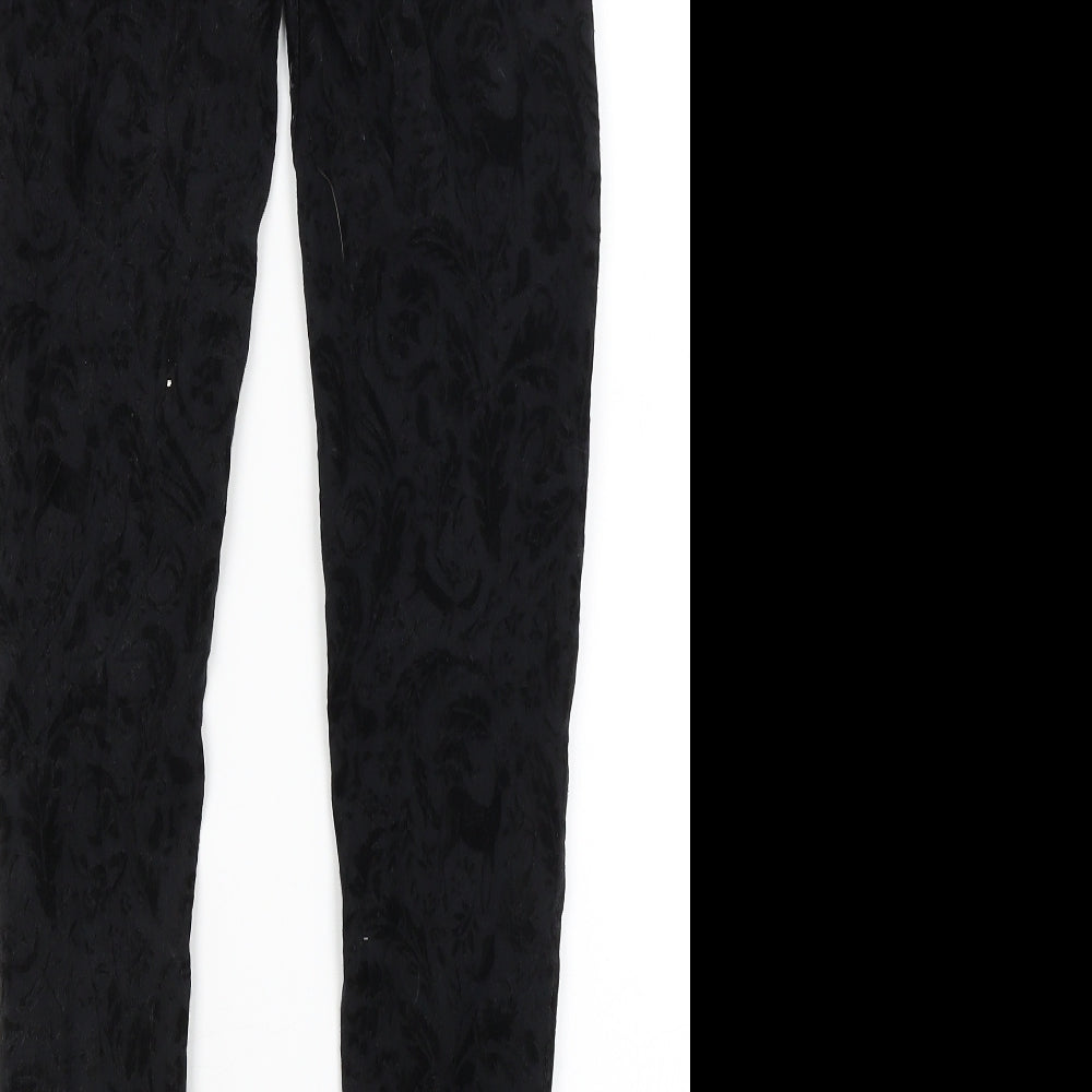 H&M Girls Black Paisley Capri Trousers Size 14 Years