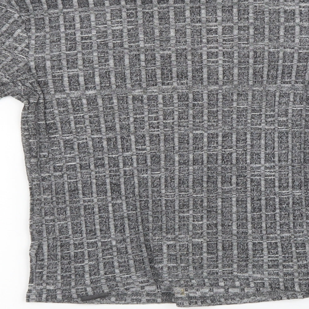 Miss Selfridge Womens Grey Knit Pullover Sweatshirt Size 8