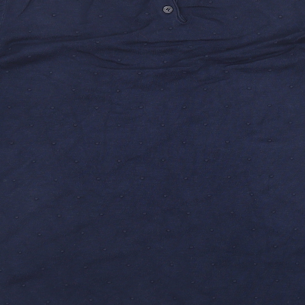 Mango Womens Blue Knit Pullover Sweatshirt Size L