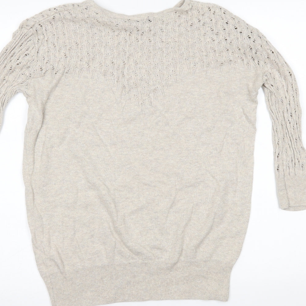 Topshop Womens Beige Basic Blouse Size 8