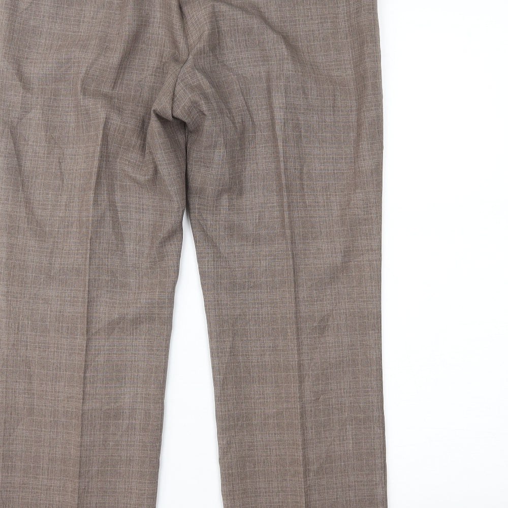 Marks & Spencer Womens Brown Trousers Size 14 L24 in