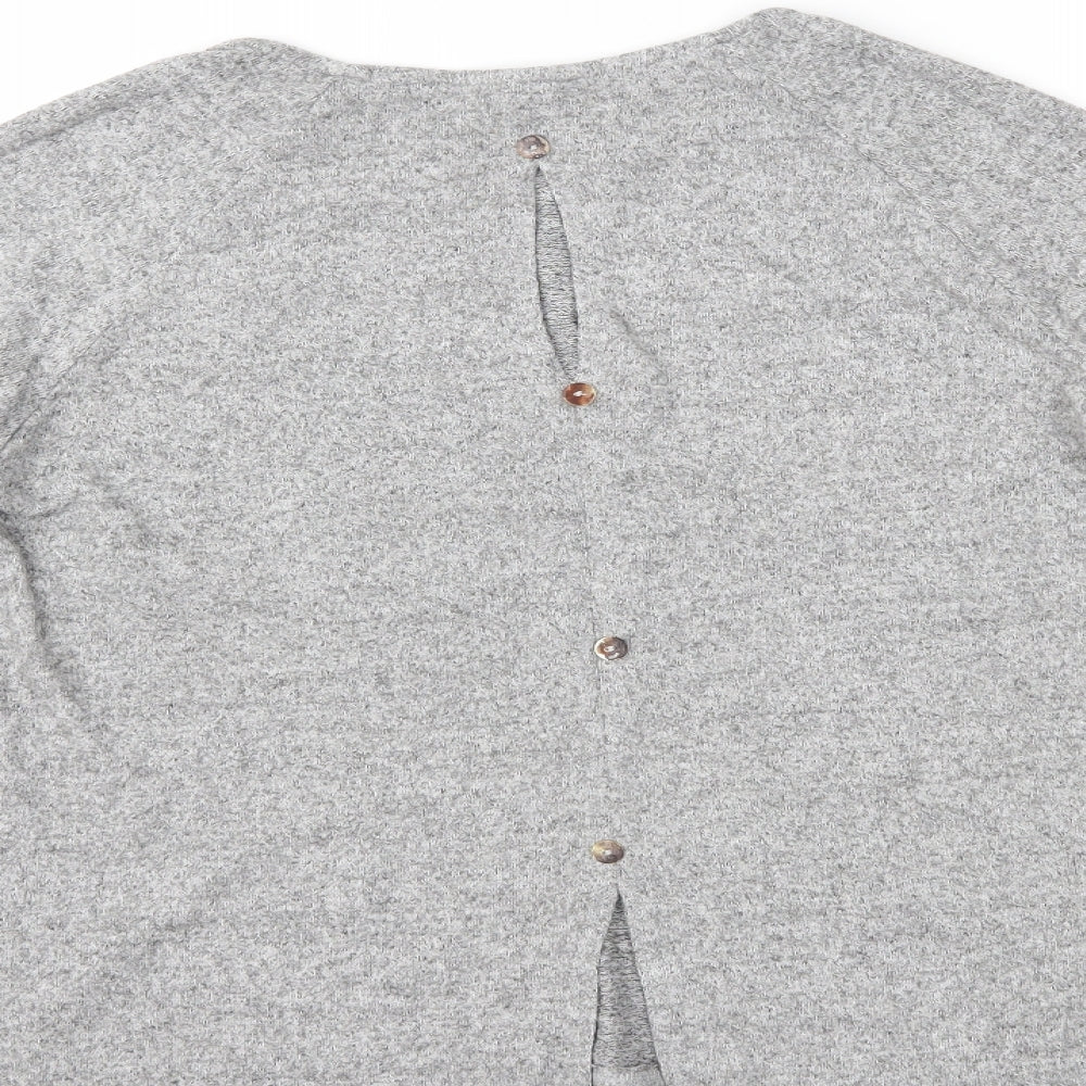 COIN 1804 Womens Grey Basic Blouse Size L