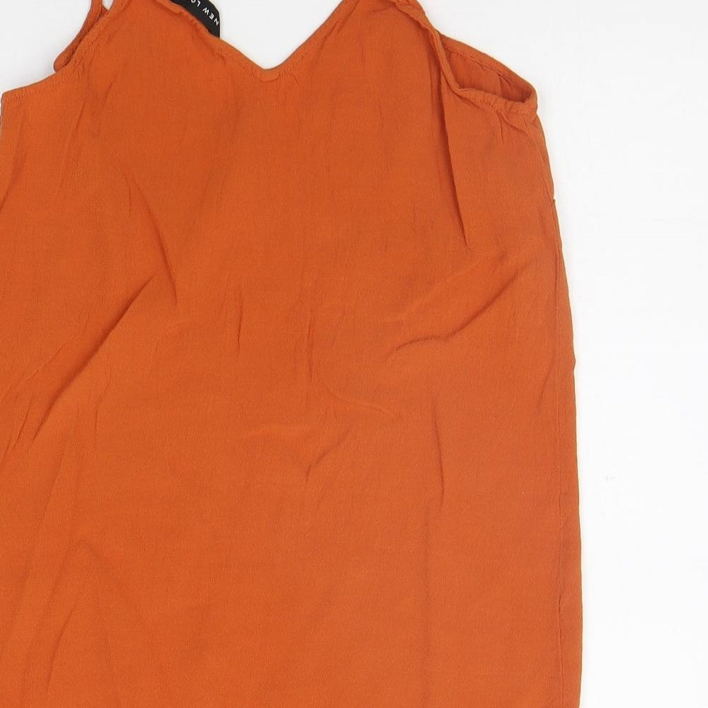 New Look Womens Orange Basic Tank Size 10