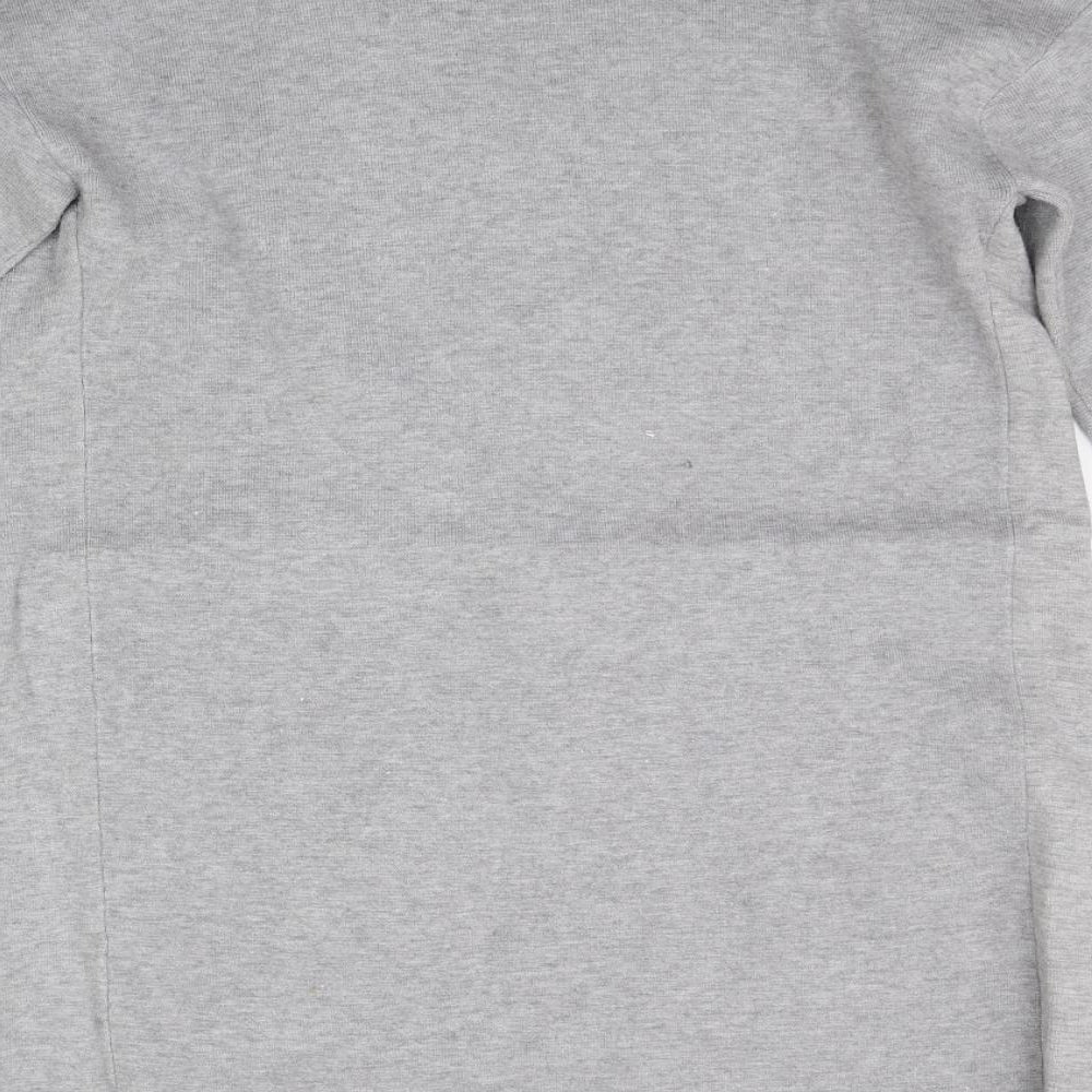 Reversed Womens Grey Cardigan Jumper Size M