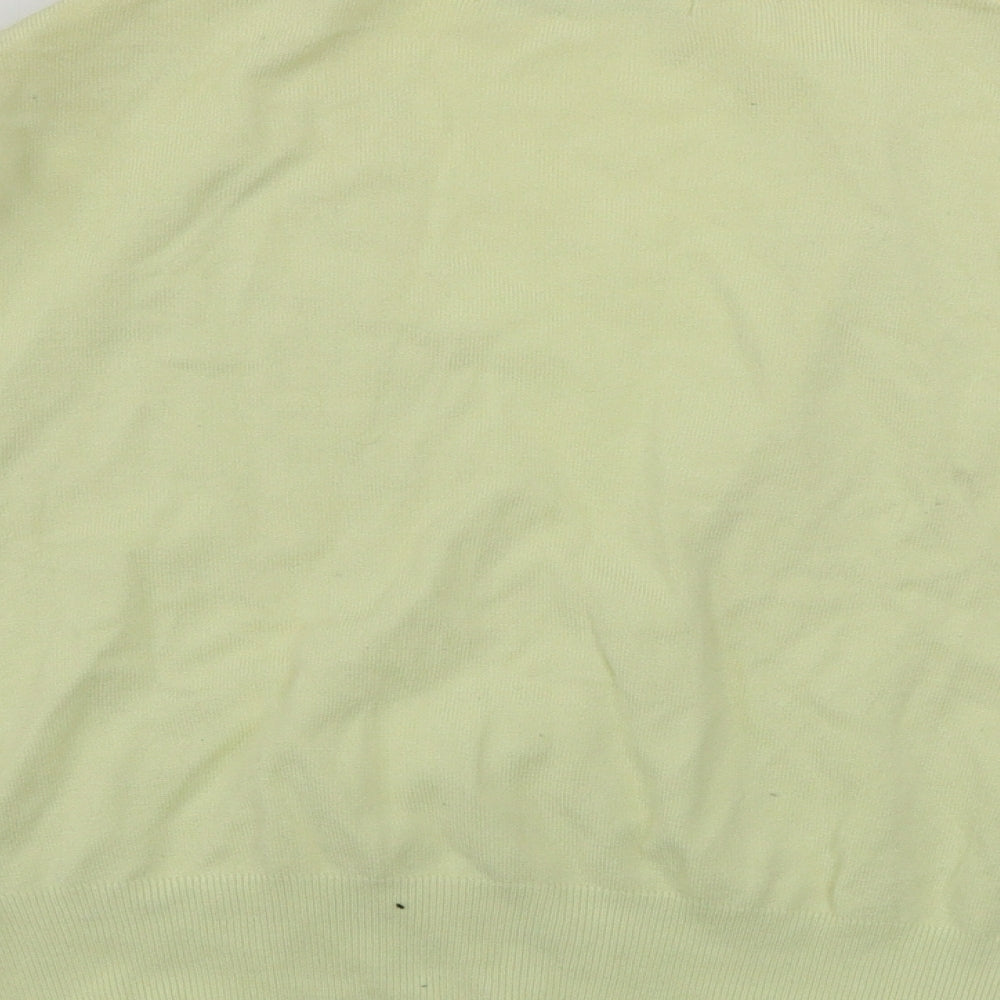 AMARANTO Womens Yellow Cardigan Jumper Size 14