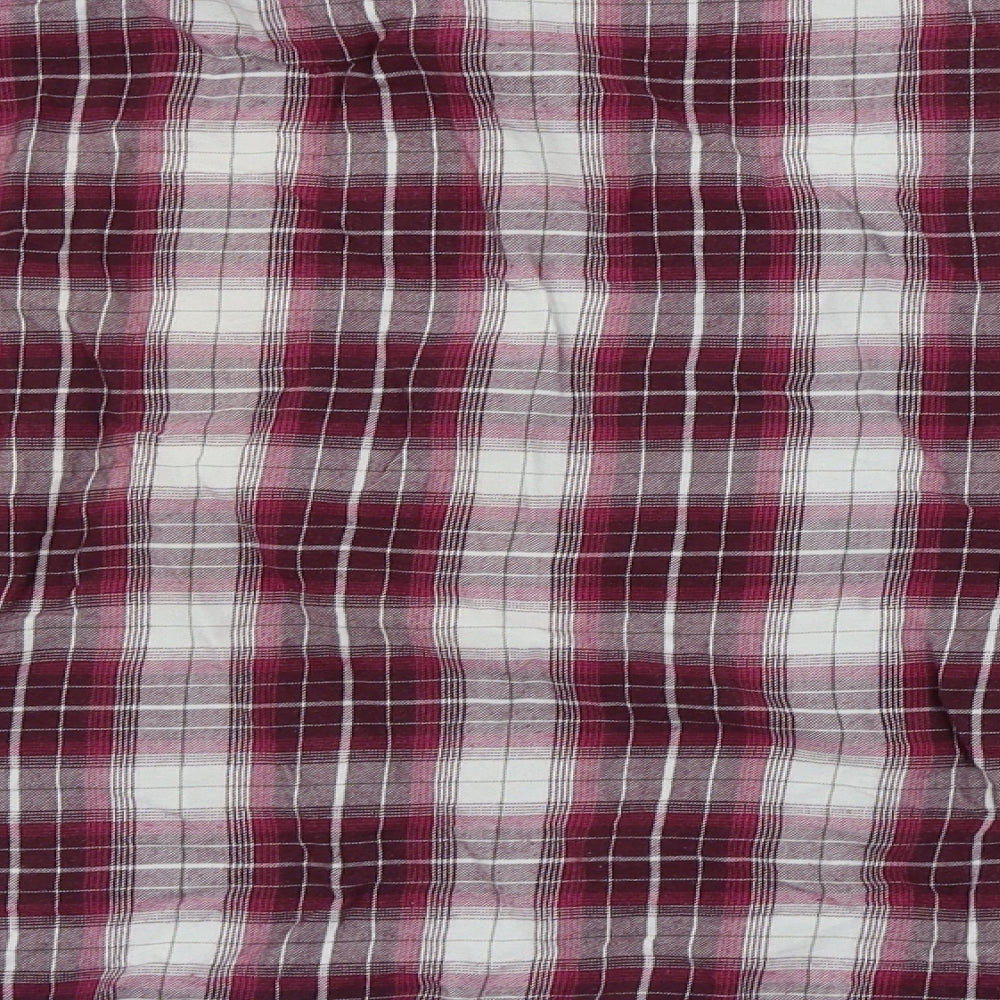 Marks and Spencer Womens Purple Check Basic Button-Up Size 12