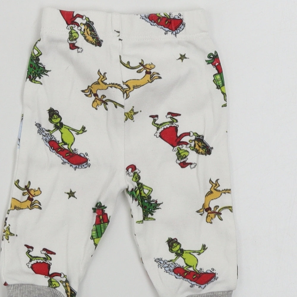 George Boys White Sweatpants Trousers Size 0-3 Months